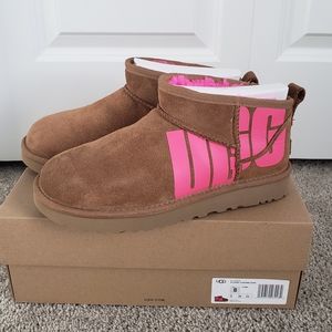 UGG Ultra mini logo Chestnut boots
